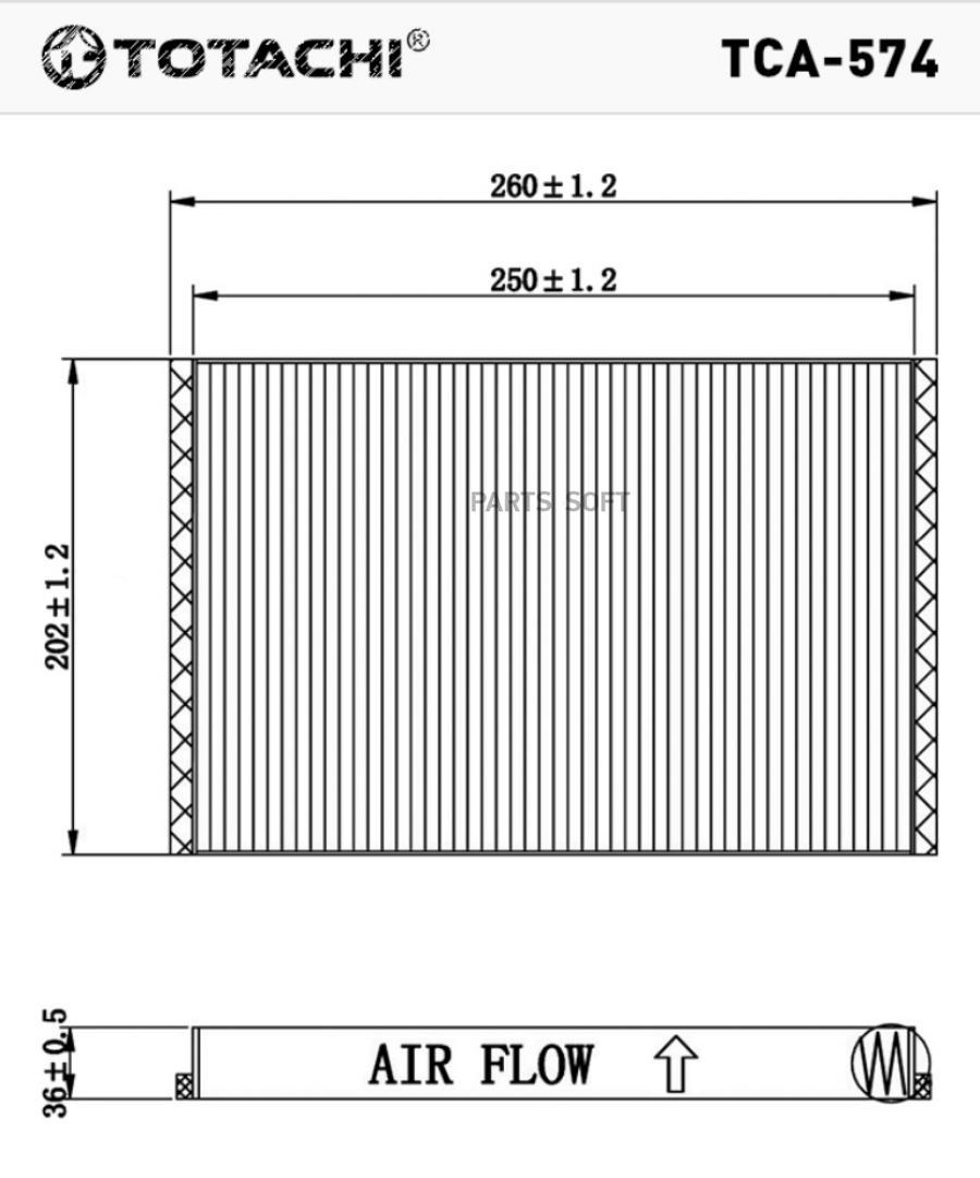 TOTACHI TCA-574 TOTACHI Фильтр  TCA-574 31404959 CU25007