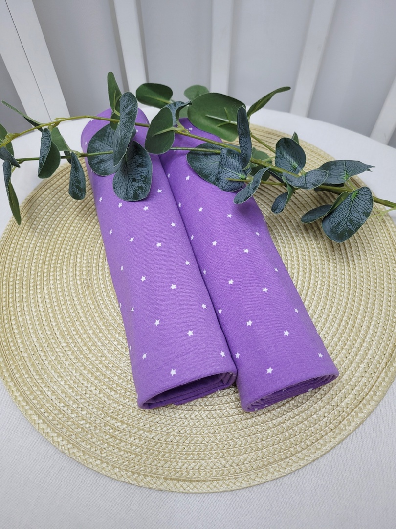 Набор пелёнок трикотажных Звёздочки на сиреневом 2шт 90*100см