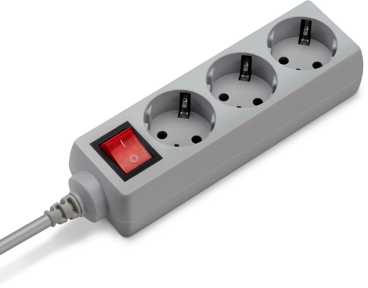 

Сетевой фильтр Buro 300SL-1-G, 1м, серый