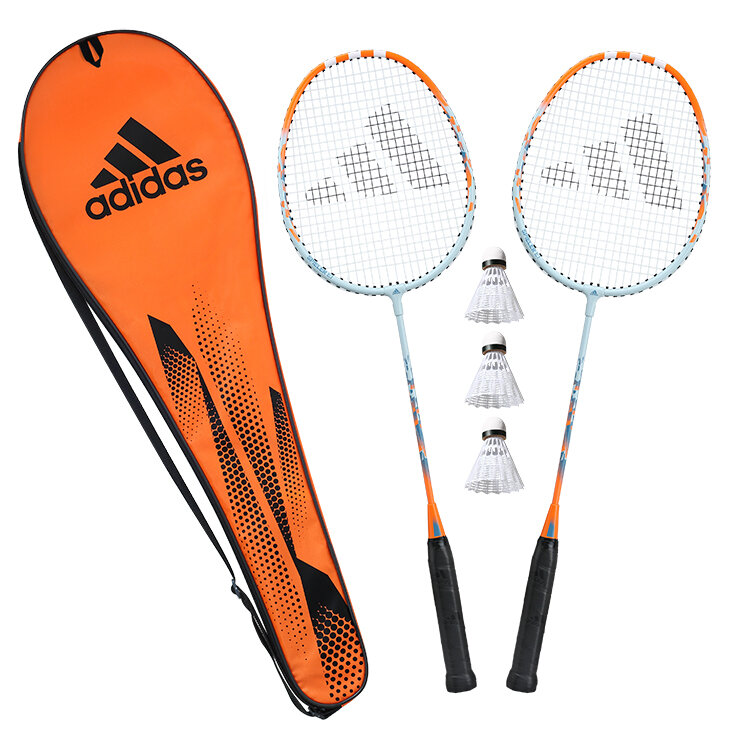 фото Набор ракеток для бадминтона adidas spieler e2 player set черный/оранжевый