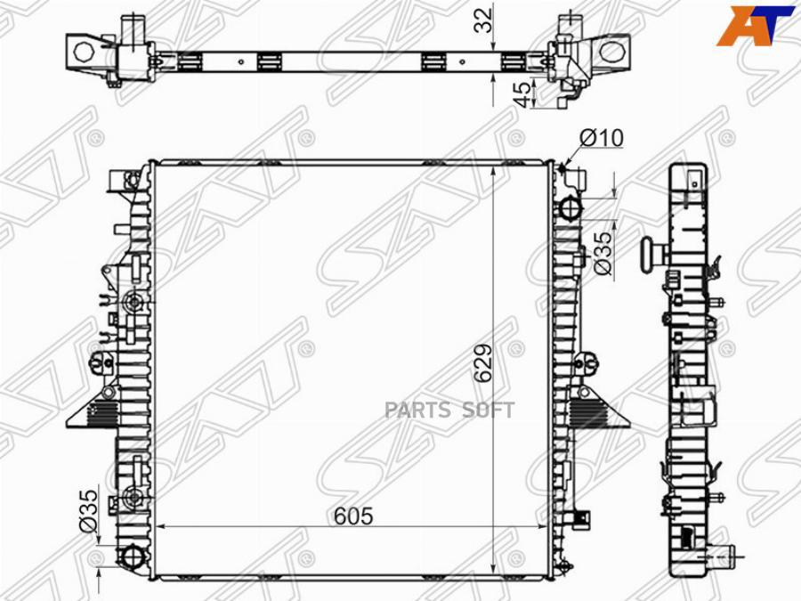 

SAT Радиатор RANGE ROVER SPORT DISCOVERY III 4.0/4.4 04-