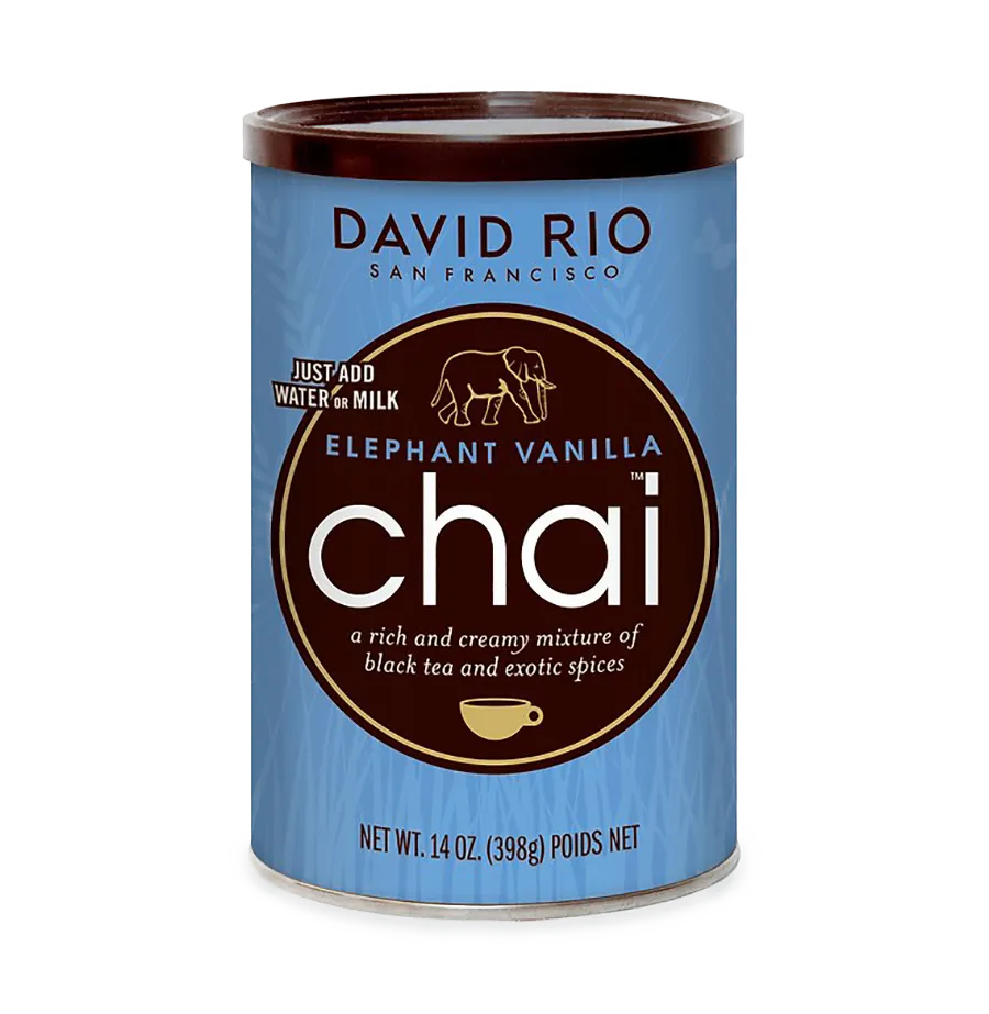 Пряный чай латте David Rio Chai Elephant Vanilla с ванилью, 398 г
