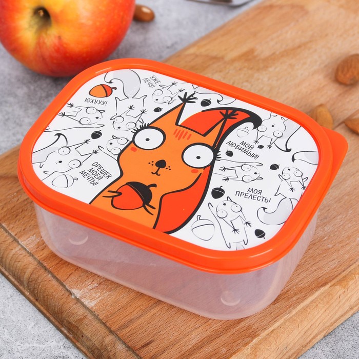 

FoodVibes Ланч-бокс «Белка», 0.5 л, Белый;оранжевый