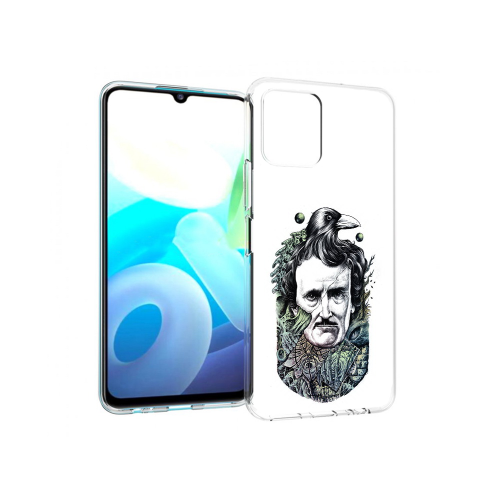 

Чехол MyPads Tocco для Vivo Y15s Эдгар Аллан с вороном (PT224456.390.203), Прозрачный, Tocco
