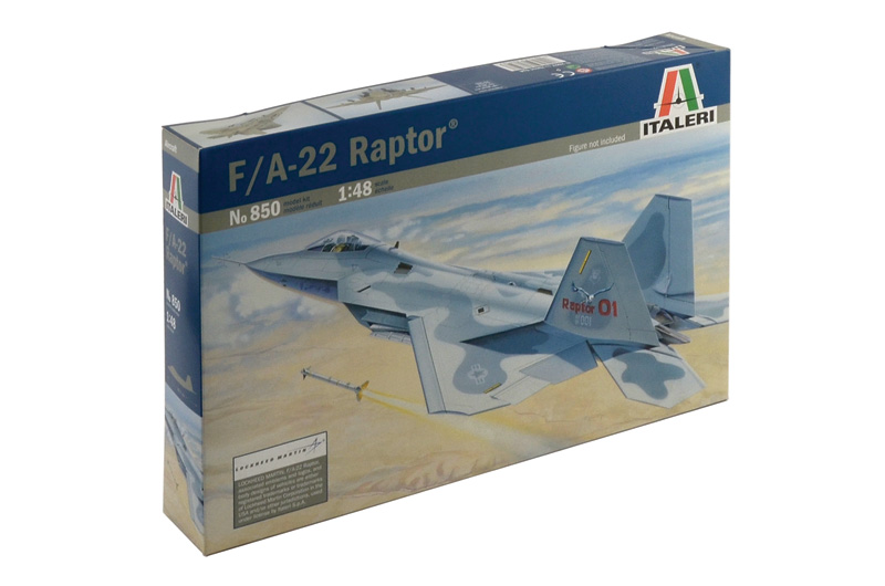 фото Сборная модель italeri 1/48 самолет f-22 raptor 0850