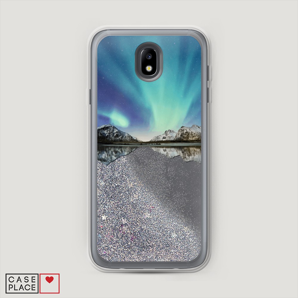 

Чехол Awog на Samsung Galaxy J7 2017 / Самсунг J7 2017 "Горное озеро и сияние", 23191-1