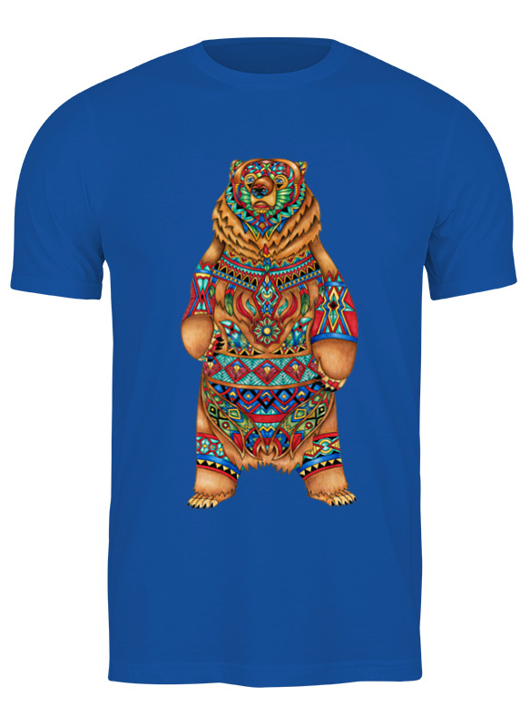 

Футболка мужская Printio Медведь синяя 3XL, Синий, Медведь