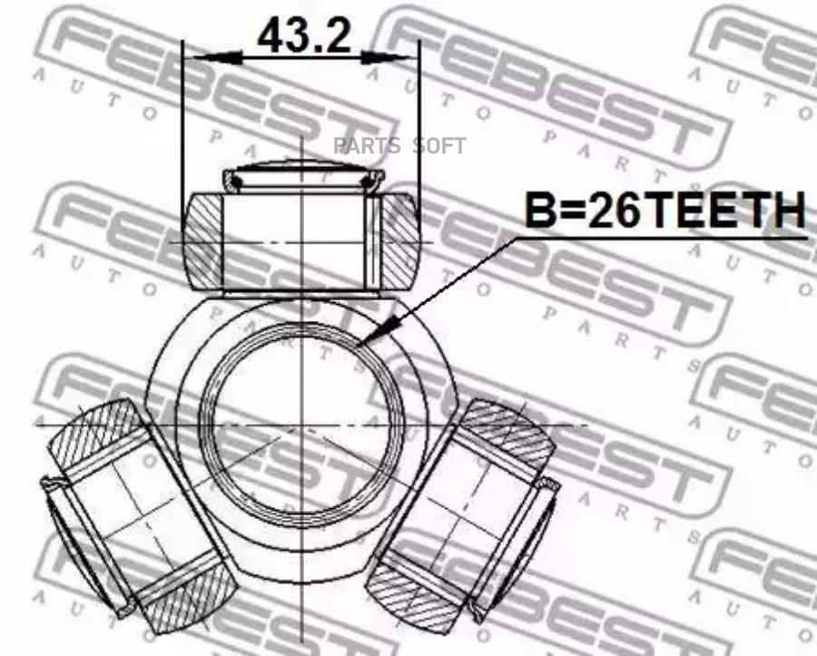 

FEBEST Трипоид 26x43.2 FEBEST 0116-ACV40