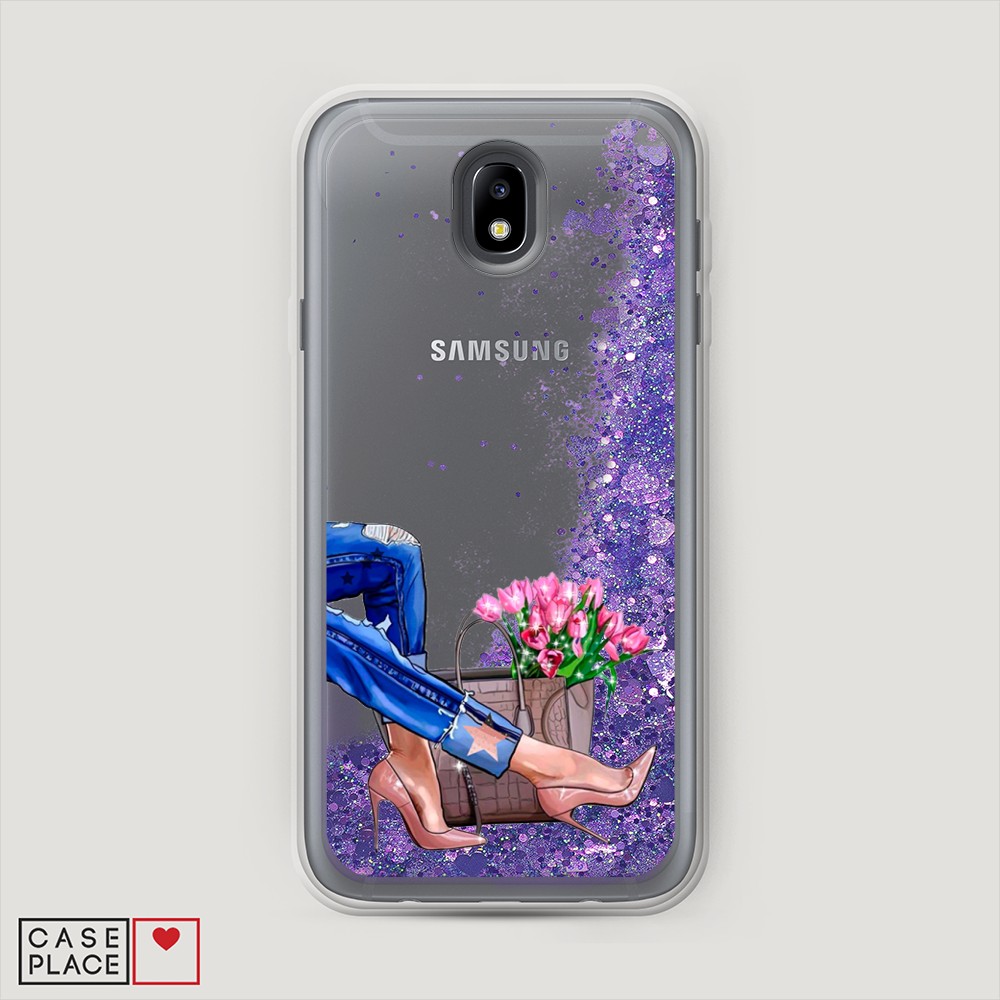 

Жидкий чехол с блестками "Звездный единорог" на Samsung Galaxy A91