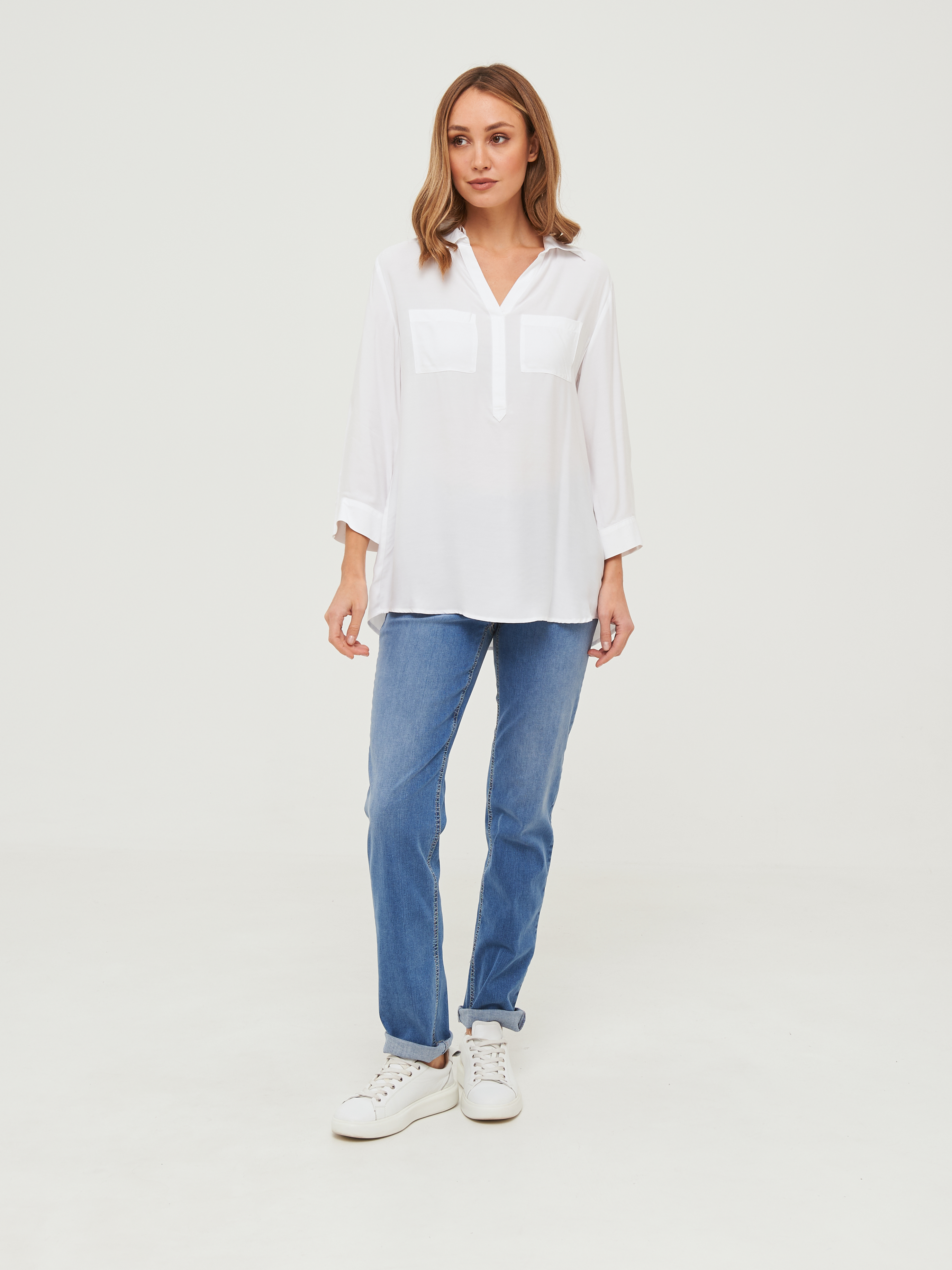 

Блуза женская Gerry Weber 965011-66404-99600 белая 34, Белый, 965011-66404