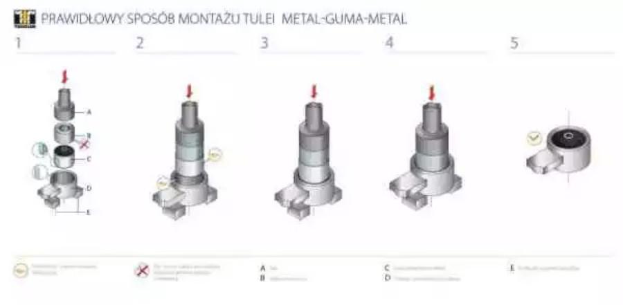 Сайлентблок передней оси VW: TRANSPORTER I 50-68, TRANSPORTER II 67-79, TRANSPORTER III 79