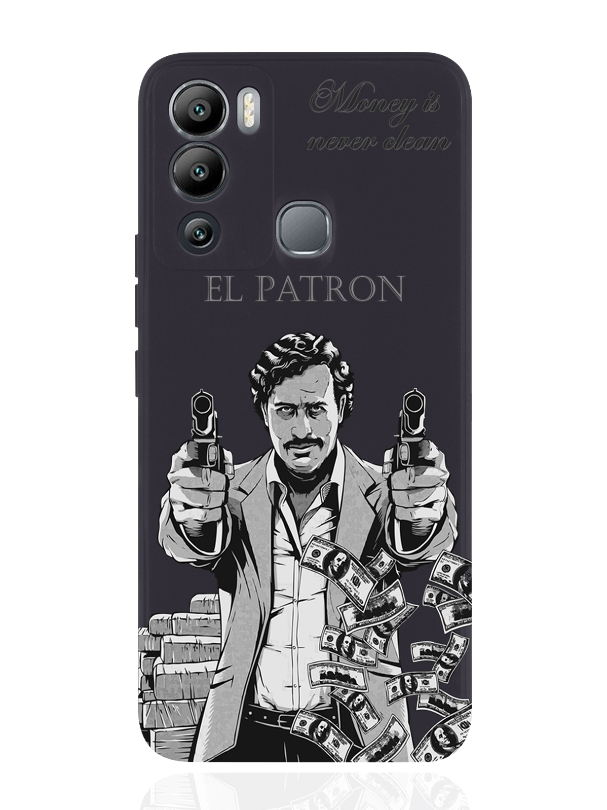 

Чехол MustHaveCase для Infinix Hot 12i El Patron Pablo Escobar/ Пабло Эскобар черный, Серый;черный