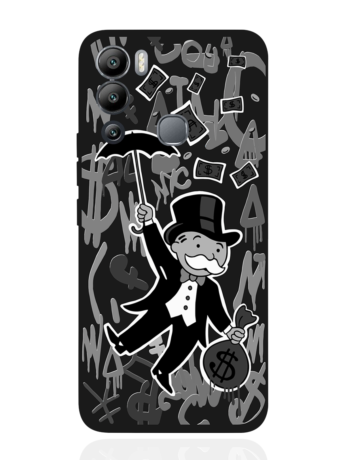 

Чехол MustHaveCase для Infinix Hot 12i Monopoly Black Edition черный, Серый;черный