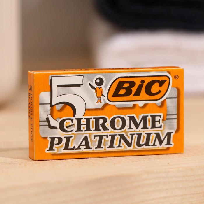 Лезвия BiC PLATINUM chrome на карте, 5 шт.