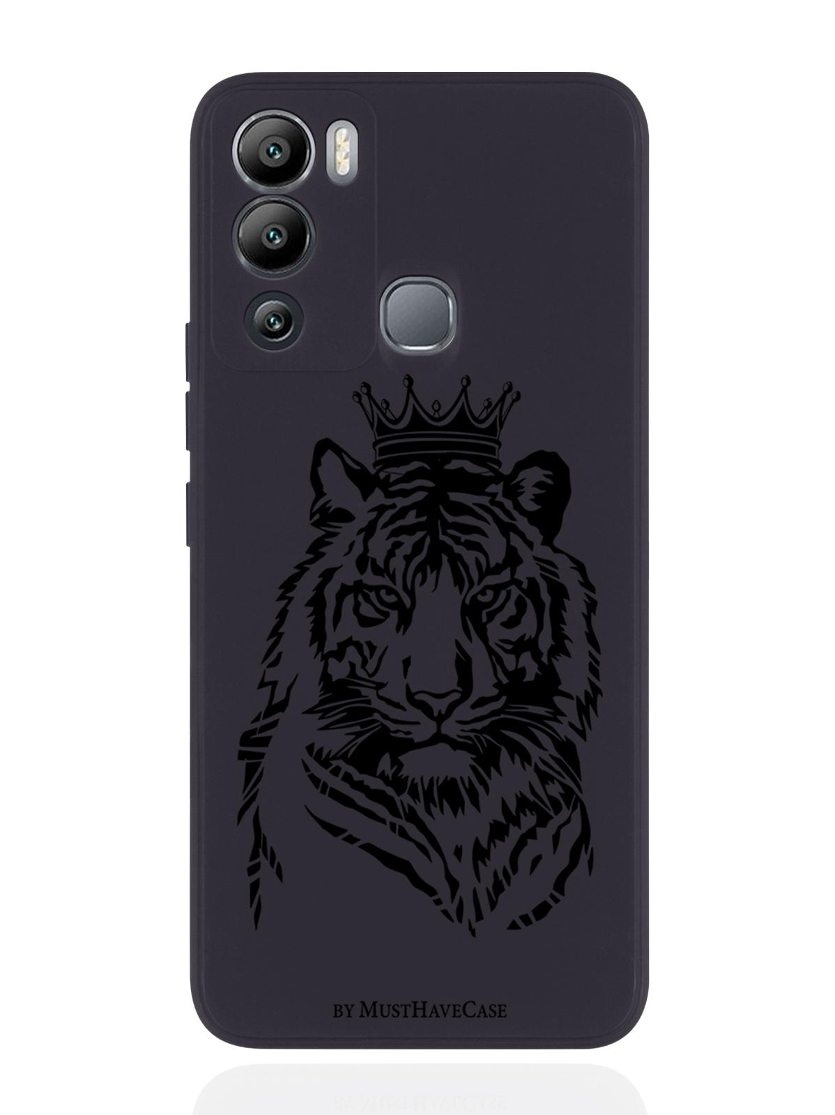 

Чехол MustHaveCase для Infinix Hot 12i Тигр с Короной черный