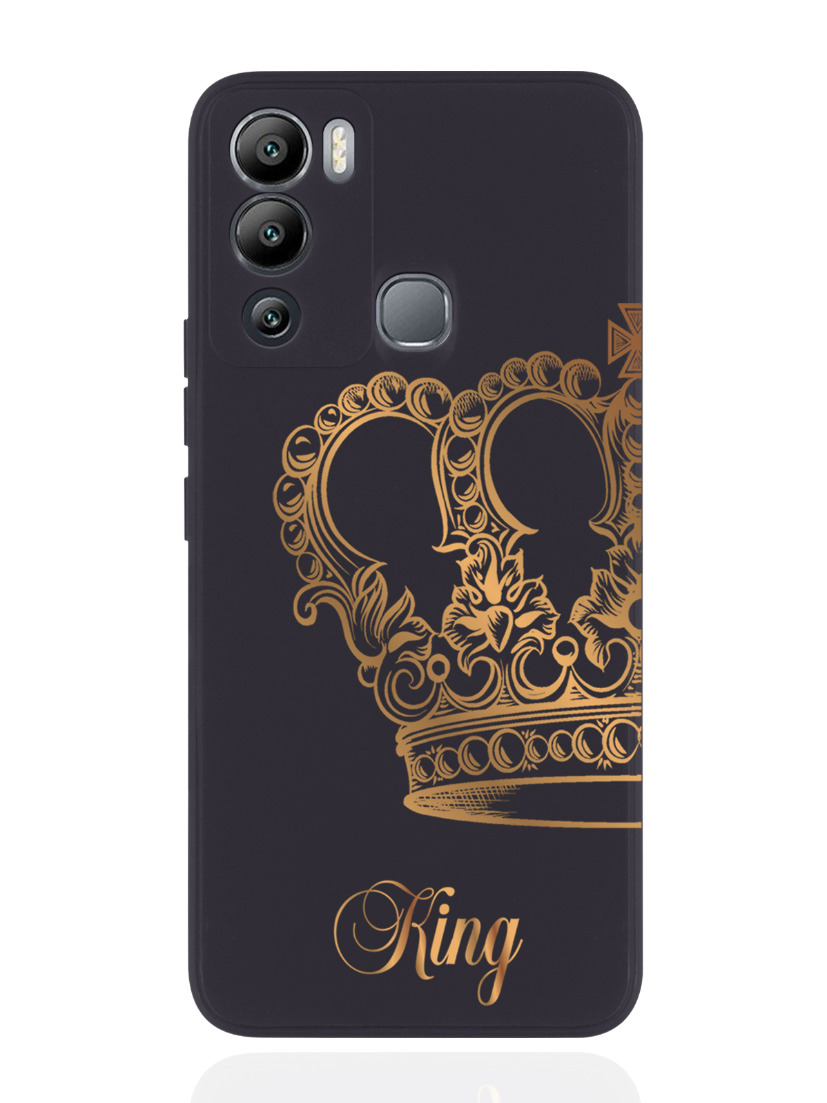 фото Чехол musthavecase для infinix hot 12i парный чехол корона king черный