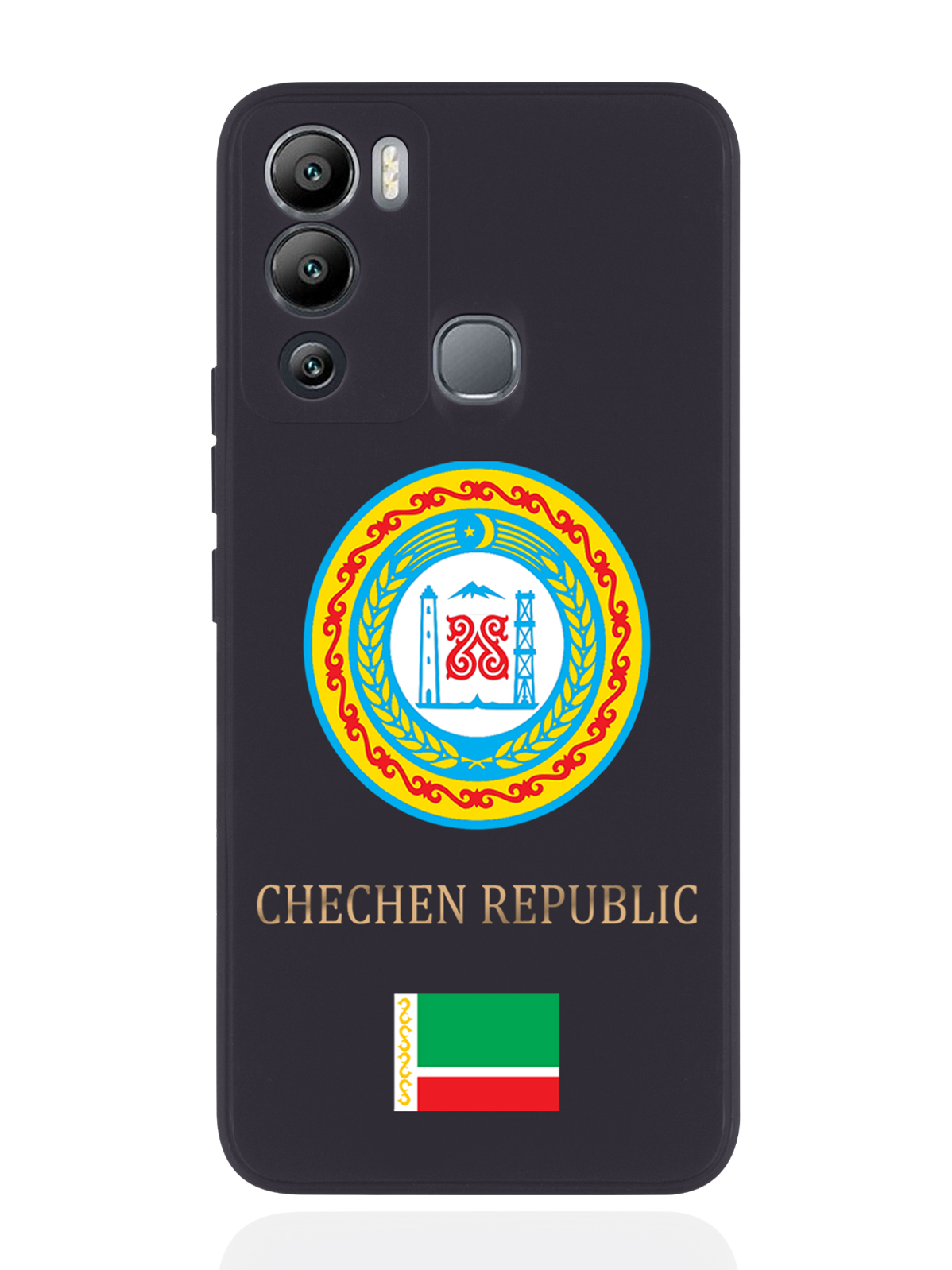 

Чехол SignumCase для Infinix Hot 12i Герб Чечни черный, Разноцветный