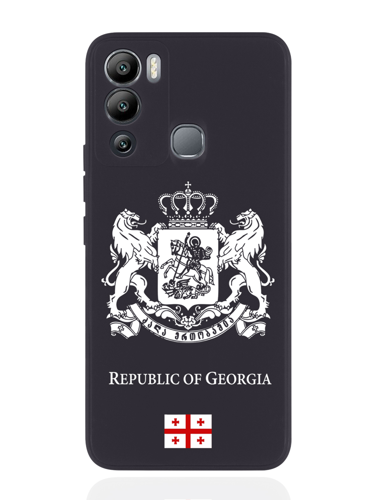 фото Чехол signumcase для infinix hot 12i белый герб грузии черный