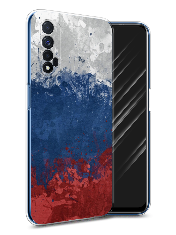

Чехол Awog на Realme 7 "Флаг России неровный", Разноцветный, 254150-5