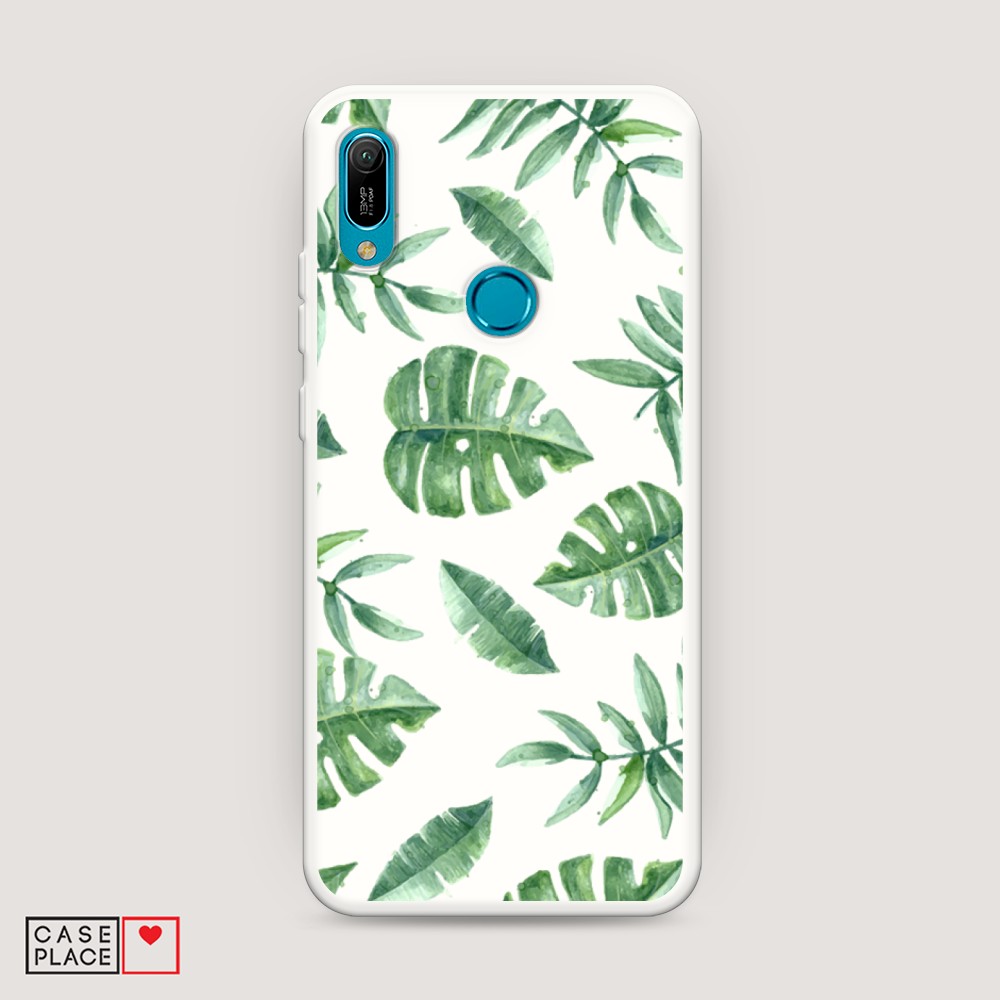

Чехол Awog на Huawei Y6 2019 "Нарисованные пальмовые листья", Разноцветный, 68657-1