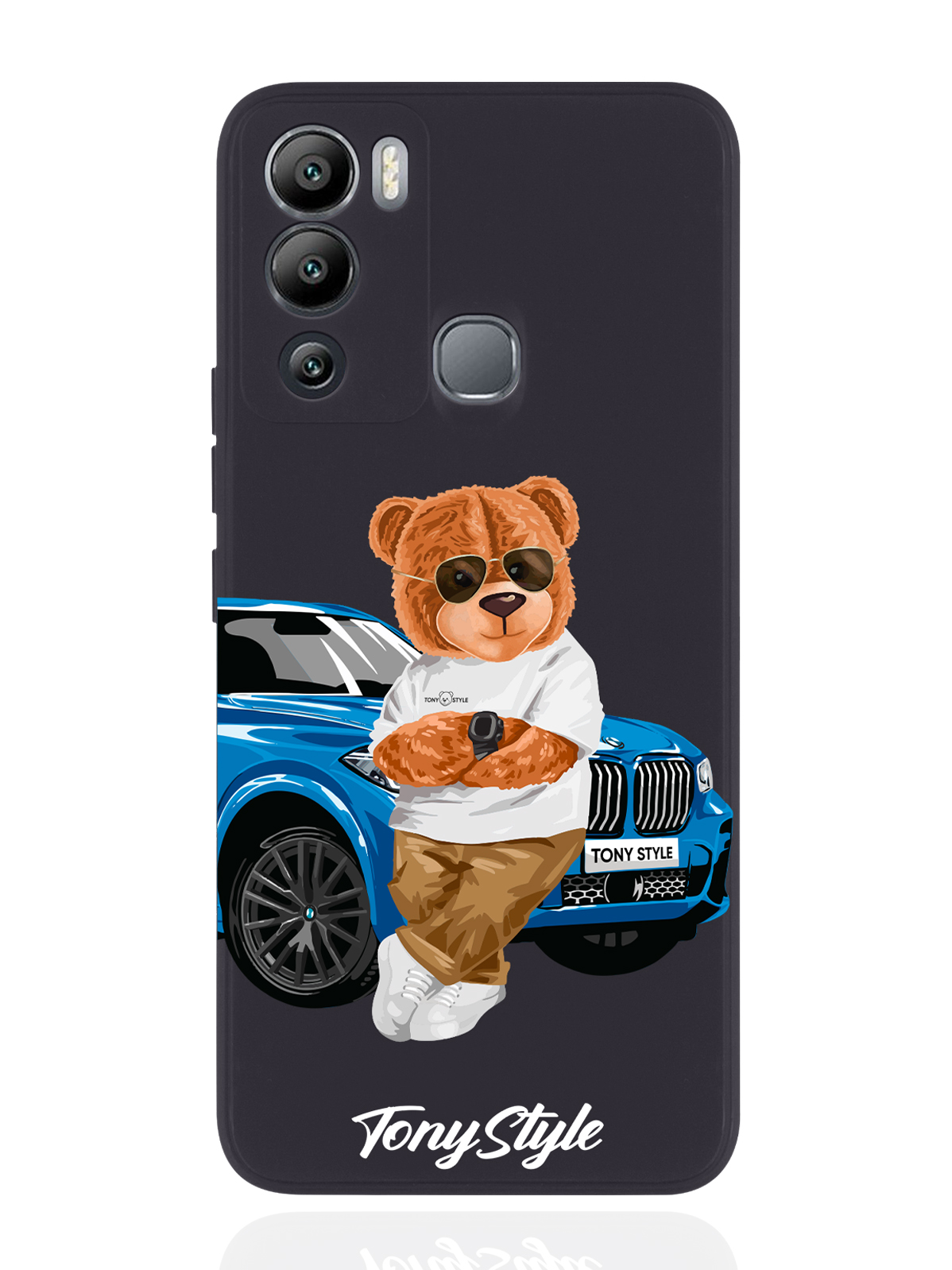 

Чехол Tony Style для Infinix Hot 12i Tony Style с машиной черный, Голубой;коричневый;белый