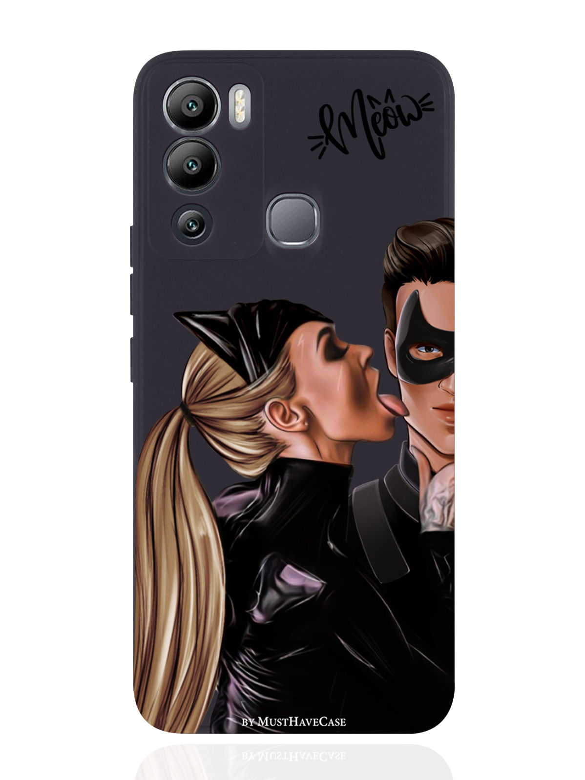 

Чехол MustHaveCase для Infinix Hot 12i Кошечка с парнем черный, Коричневый;черный