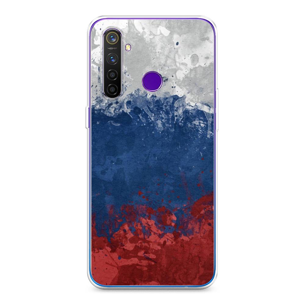 

Чехол Awog на Realme 5 Pro "Флаг России неровный", Разноцветный, 251650-5