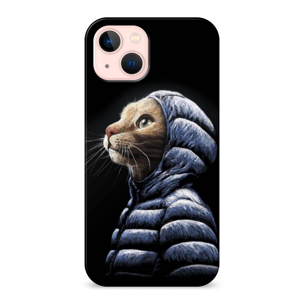 

Пластиковый чехол "Кот в капюшоне" на Apple iPhone 13, 14220-1