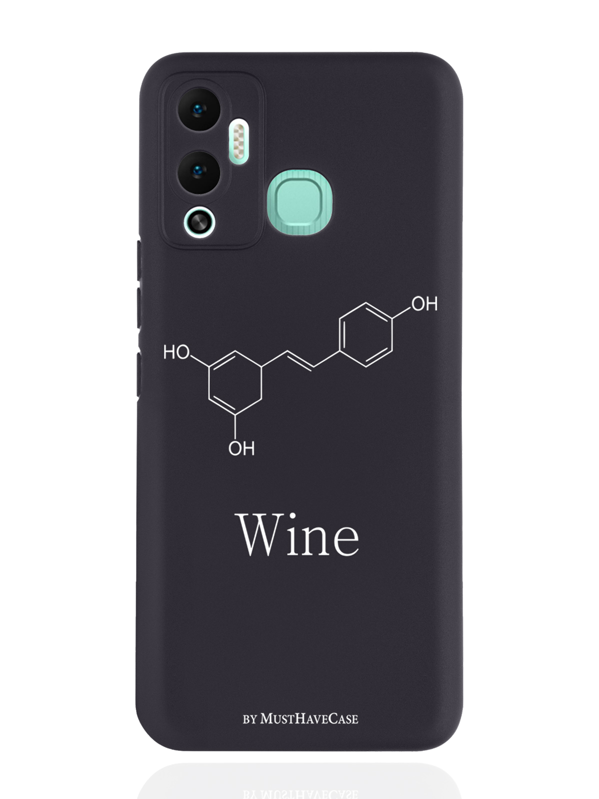 

Чехол MustHaveCase для Infinix Hot 12 Play Молекула вина черный, Черный;белый