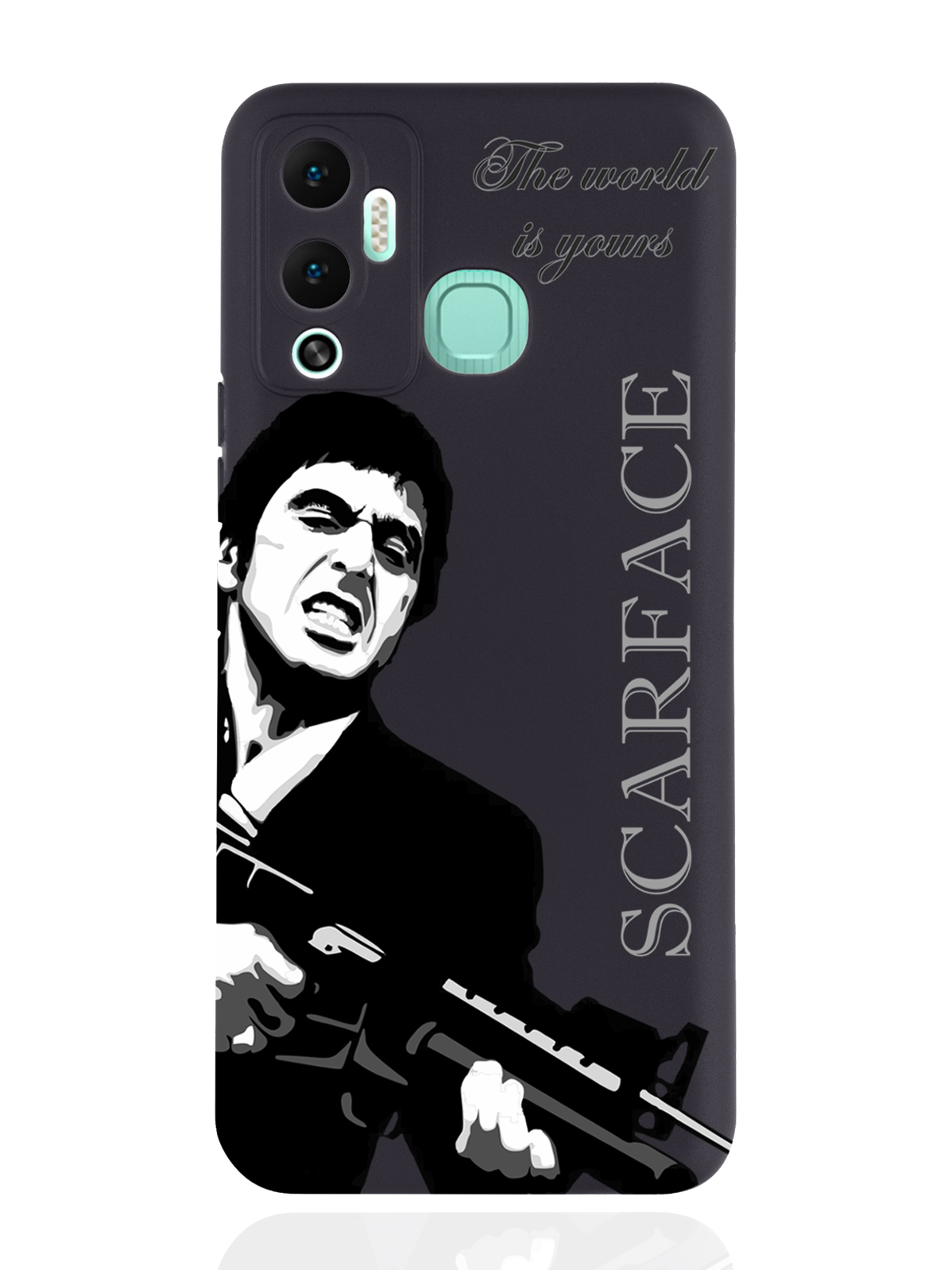 

Чехол MustHaveCase для Infinix Hot 12 Play Scarface Tony Montana/ Лицо со шрамом черный, Серый;черный