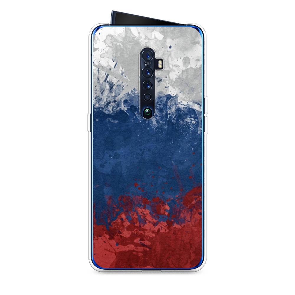 

Чехол Awog на Oppo Reno 2 "Флаг России неровный", Разноцветный, 253550-5