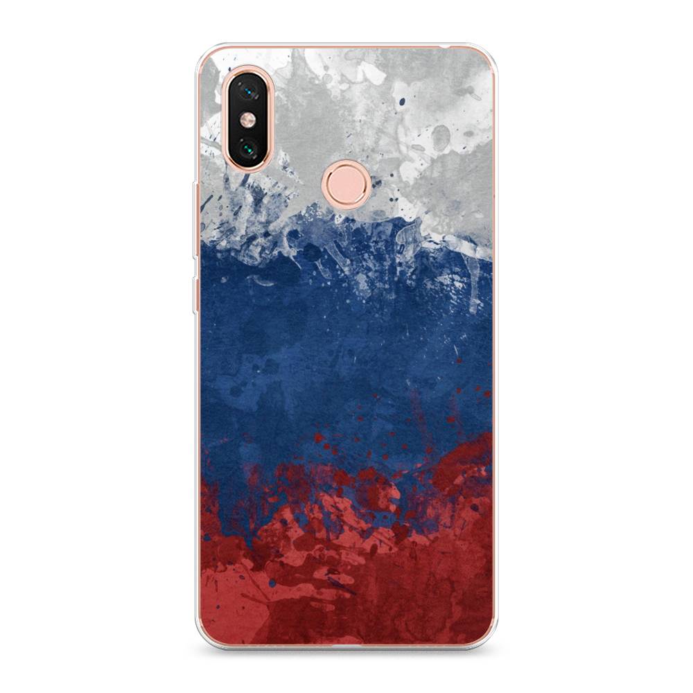 

Чехол Awog на Xiaomi Mi Max 3 "Флаг России неровный", Разноцветный, 34350-5