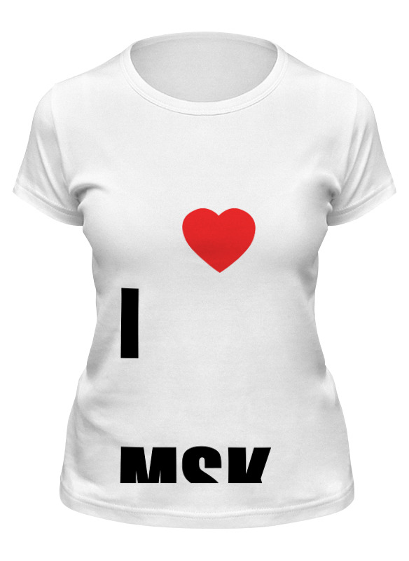 

Футболка женская Printio I love msk белая M, Белый, I love msk