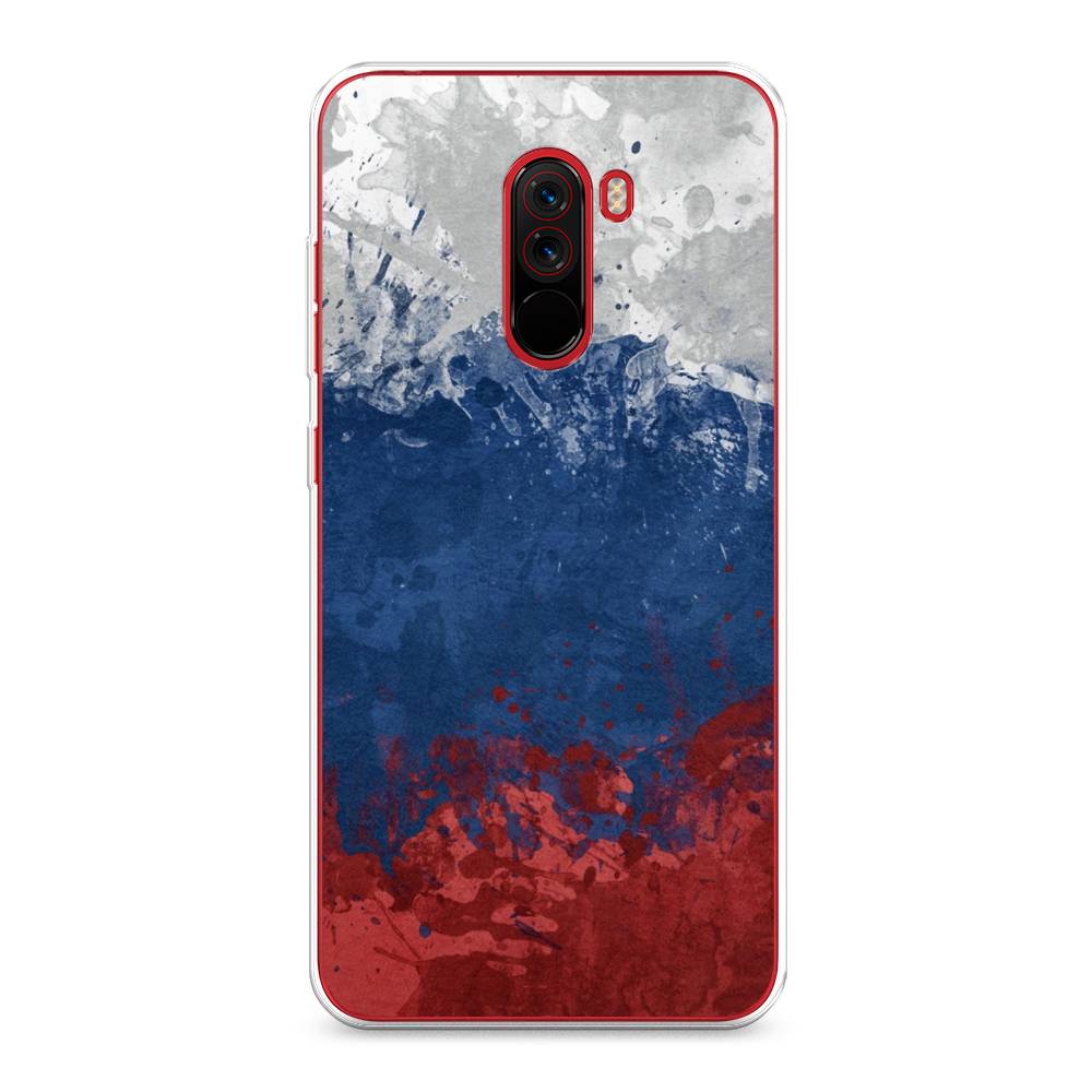 

Чехол Awog на Xiaomi Pocophone F1 "Флаг России неровный", Разноцветный, 34450-5