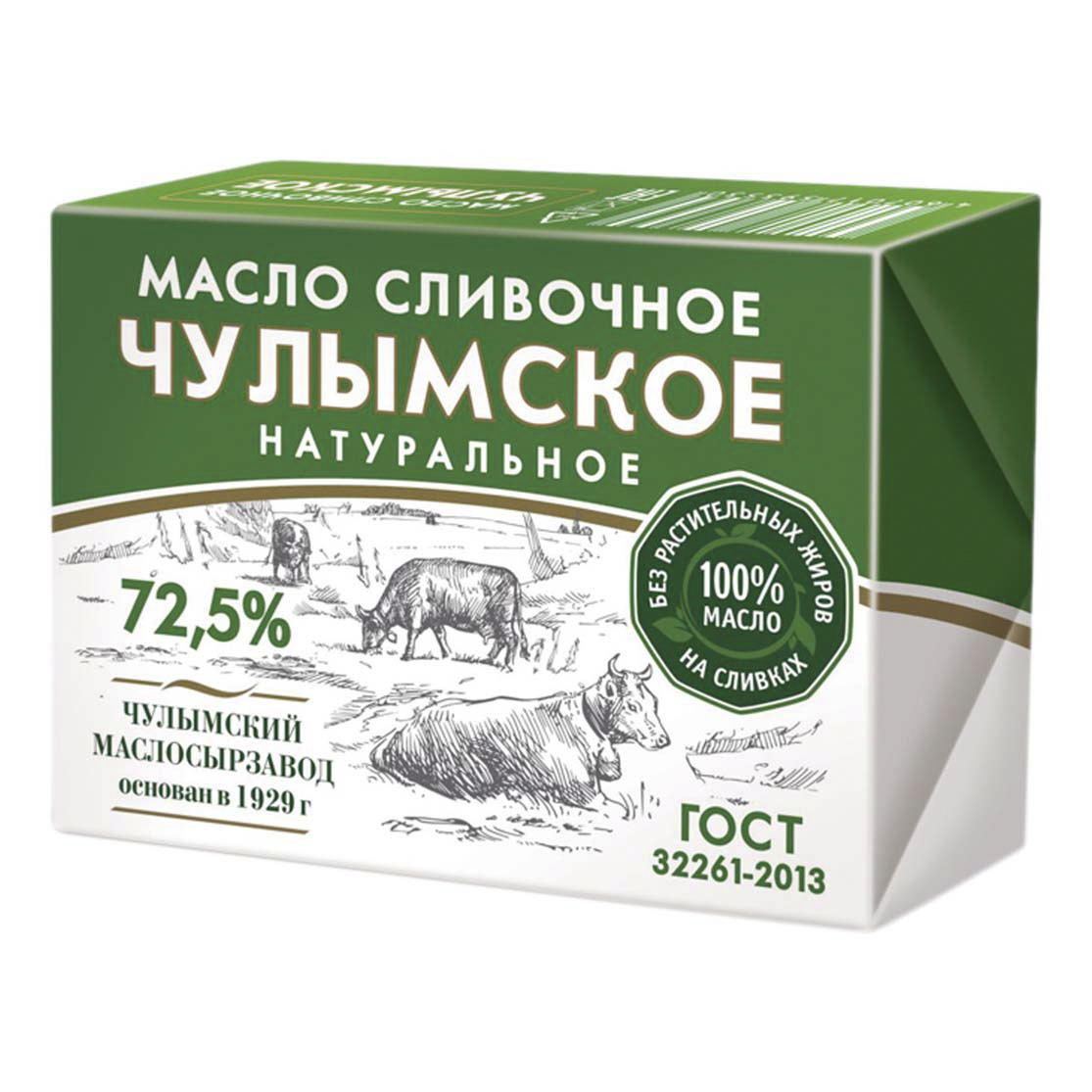 фото Сливочное масло чулымский чулымское крестьянское 72,5% 180 г