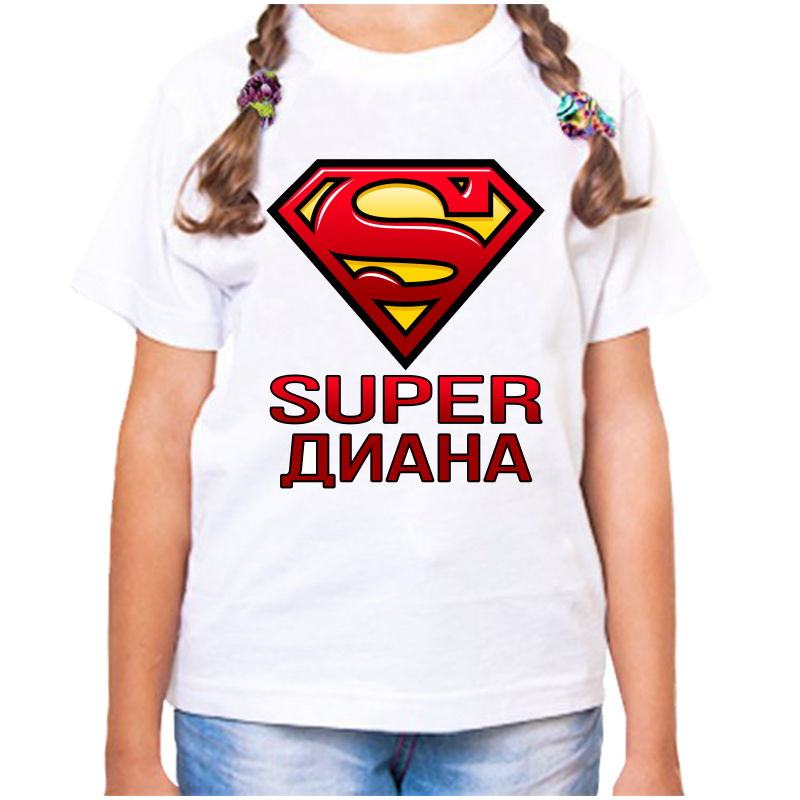 

Футболка девочке белая 32 р-р супер диана, Белый, fdd_super_diana