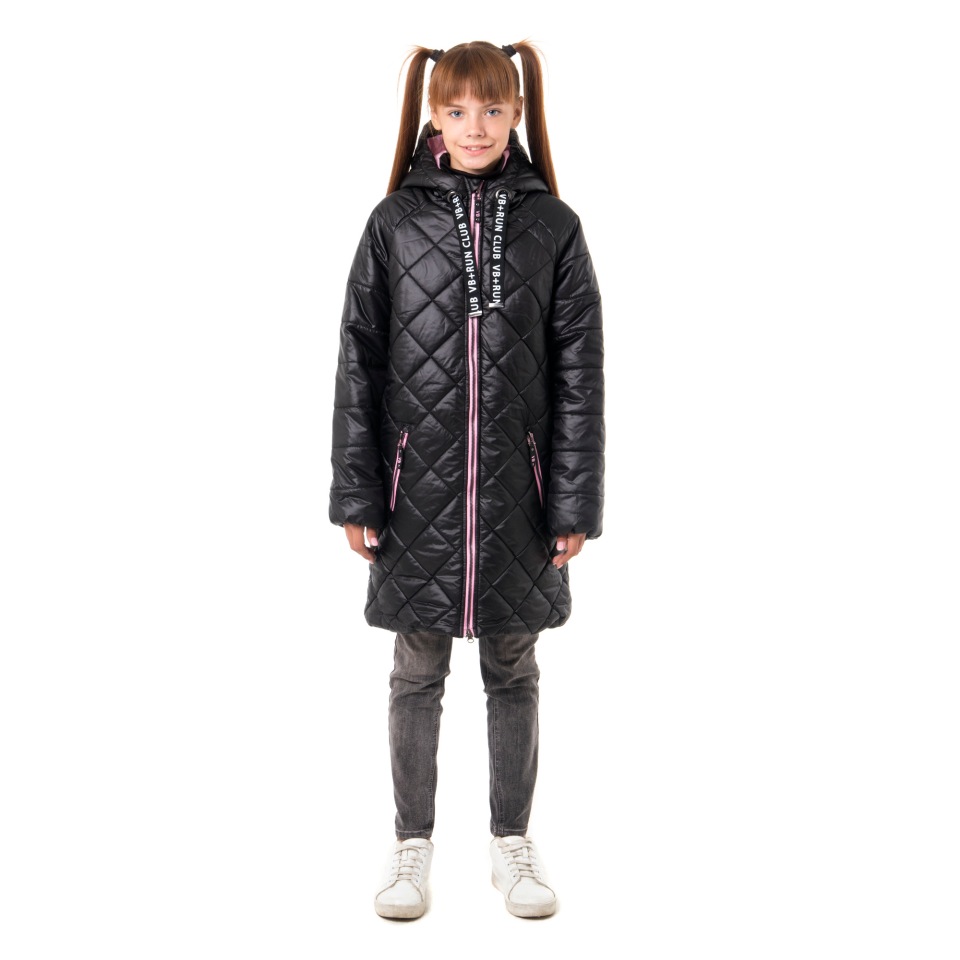фото Пальто для девочек v-baby, 64-013 цв. черный р. 140