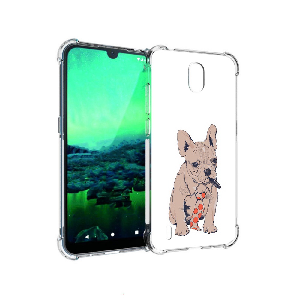 

Чехол MyPads Tocco для Nokia 1.3 бульдог с сигарой (PT227048.104.250), Прозрачный, Tocco