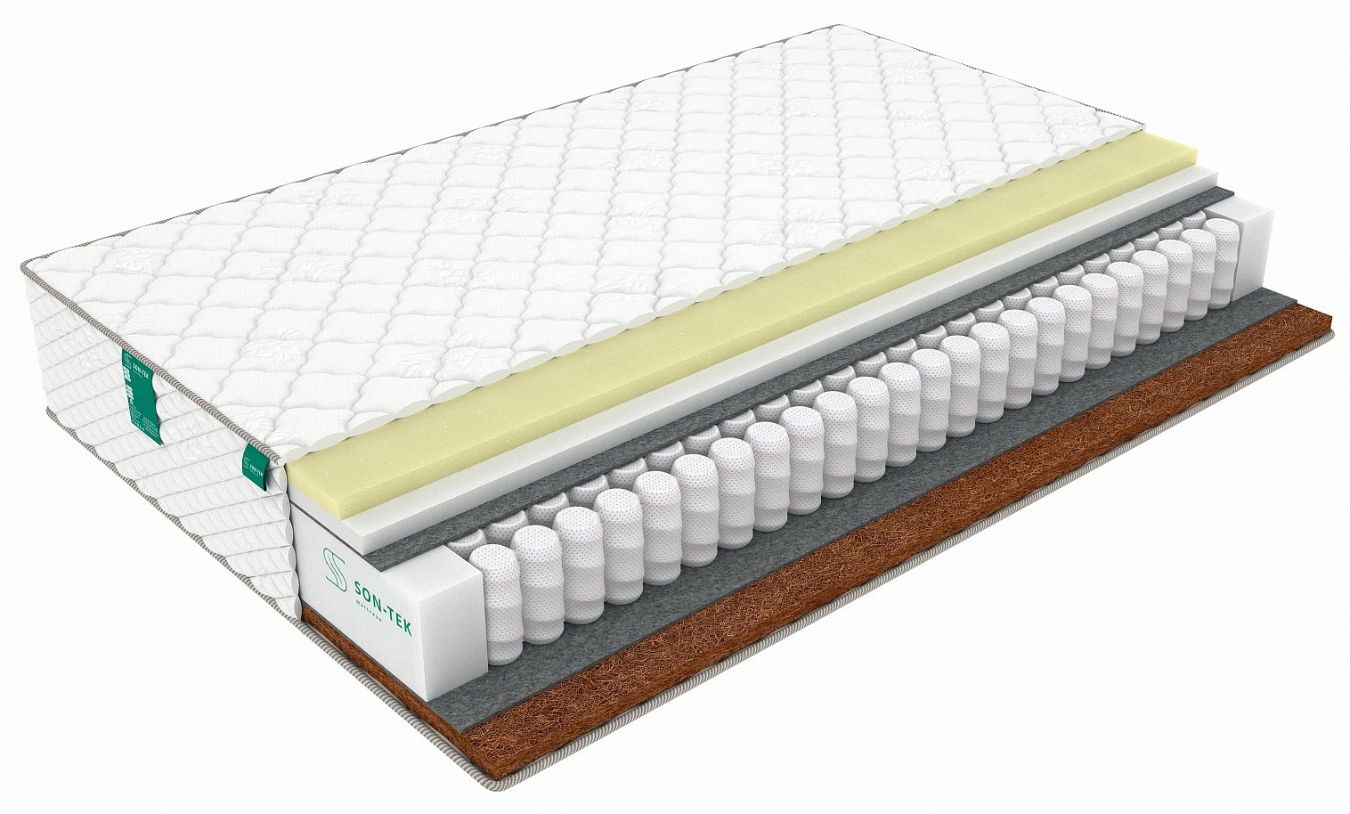 

Матрас Sleeptek Premier MemoFoam Cocos 80х200, Белый, Premier MemoFoam Cocos