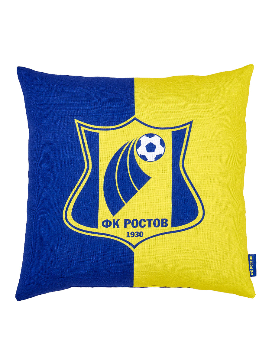 фото Подушка декор 40*40; саржа х/б, холлофайбер rostov fc emblem хлопковый край