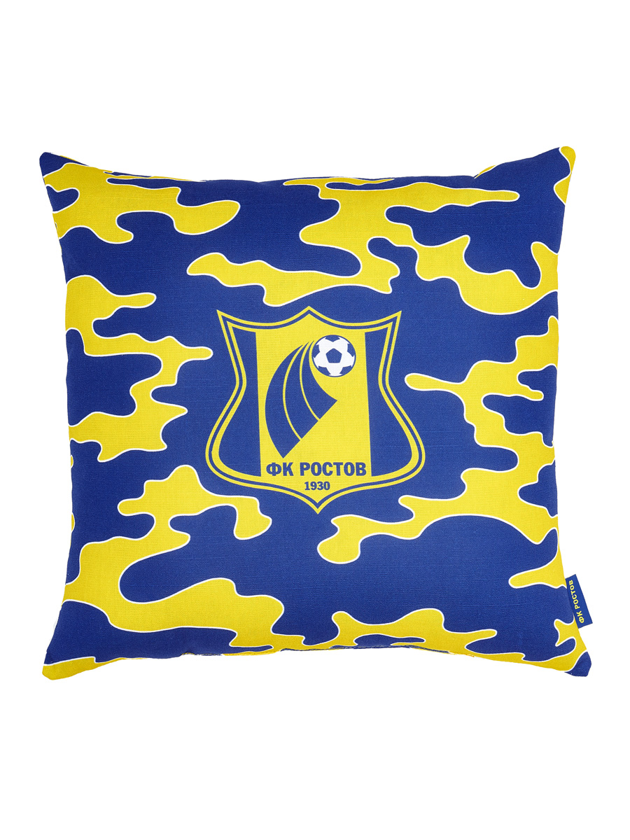 фото Подушка декор 40*40; саржа х/б, холлофайбер rostov fc camo хлопковый край