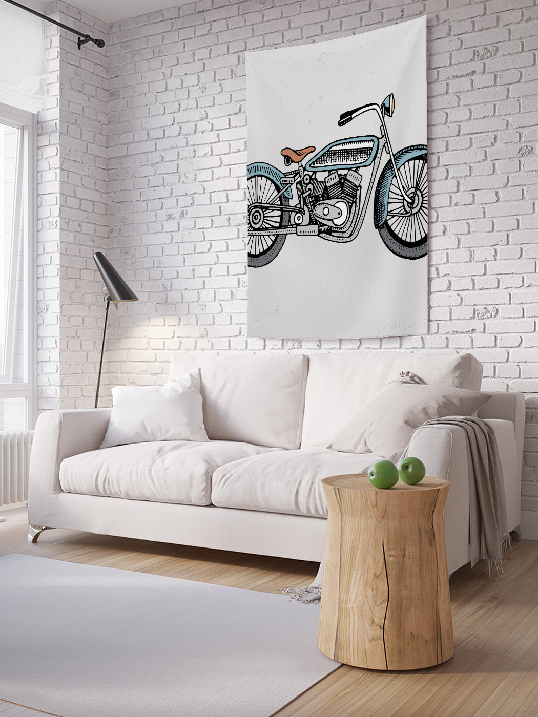 

Вертикальное фотопанно на стену JoyArty Ретро мотоцикл 150x200 см, Ретро мотоцикл