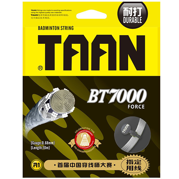 Струны для бадминтонной ракетки Taan BT7000 Prepacked 10 м белый