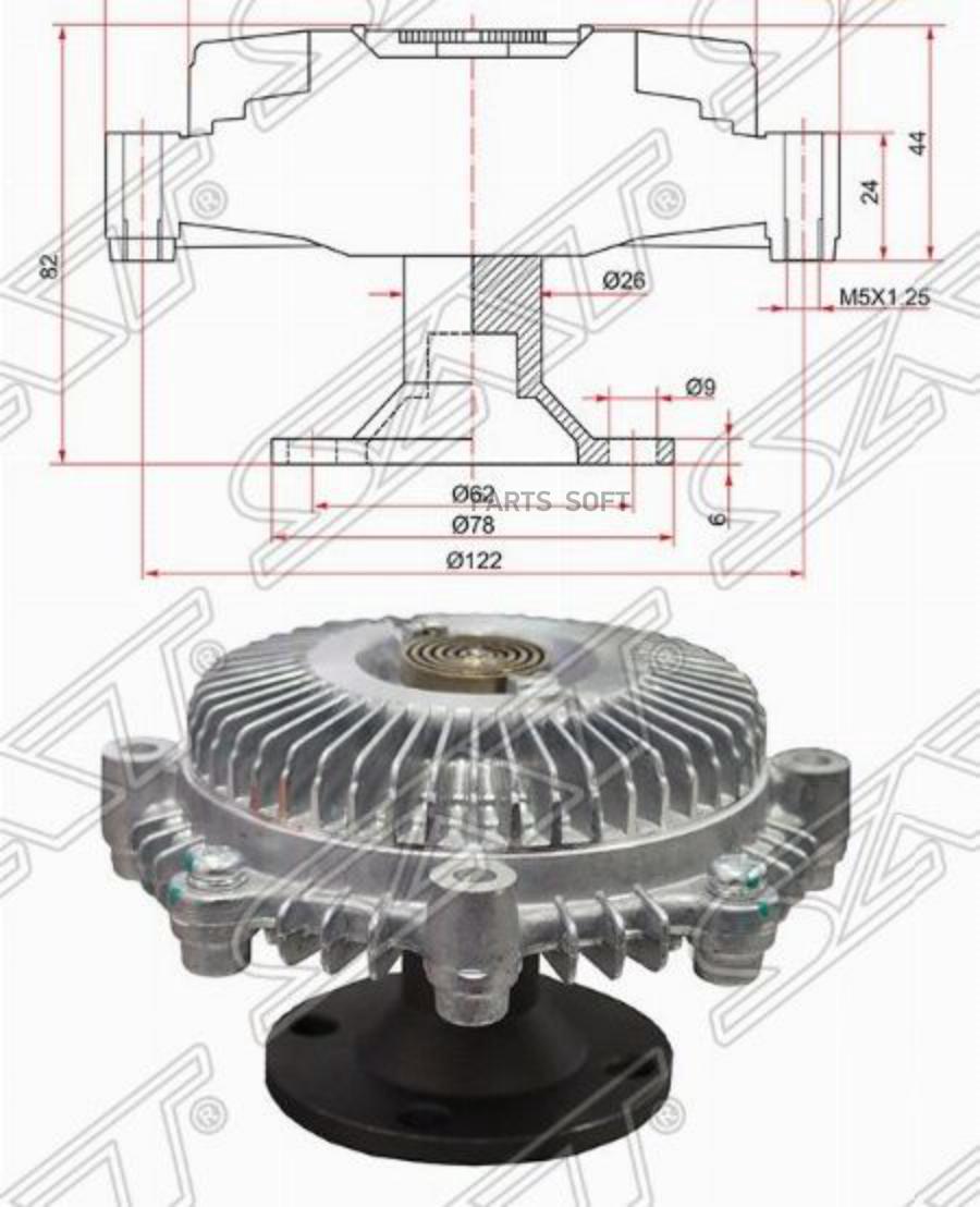 

SAT Вискомуфта TOYOTA MARK2,CHASER,CRESTA 1GFE BEAMS 98-