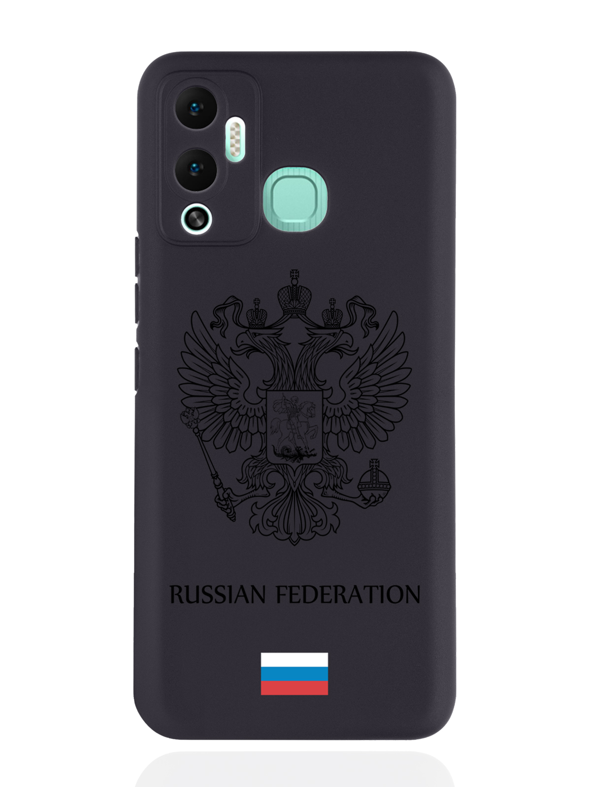 

Чехол MustHaveCase для Infinix Hot 12 Play Черный лаковый Герб Россия черный