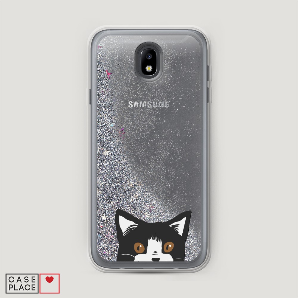 

Чехол Awog на Samsung Galaxy J7 2017 / Самсунг J7 2017 "Подглядывающий кот", 23191-1