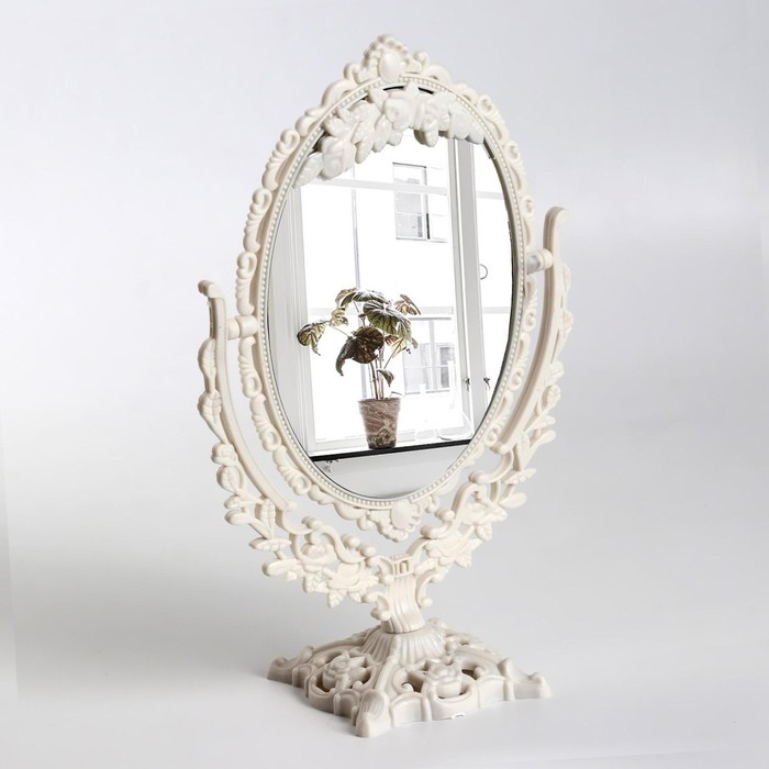 Queen fair Зеркало настольное, двустороннее, с увеличением, зеркальная поверхность 13,5 x