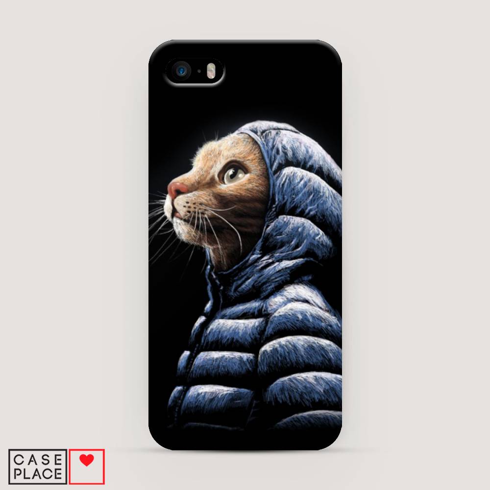 

Пластиковый чехол "Кот в капюшоне" на Apple iPhone 5, 10320-1