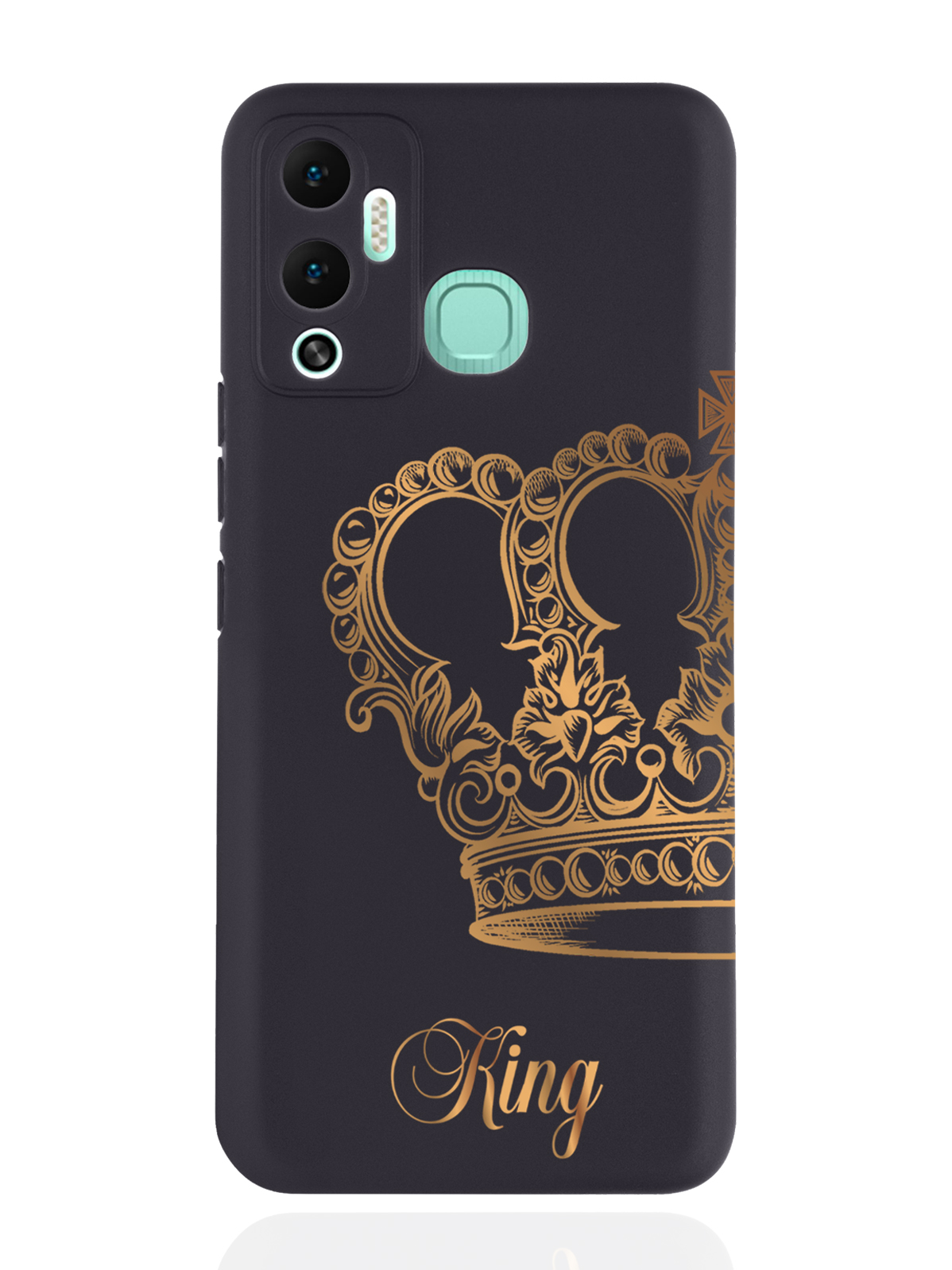 фото Чехол musthavecase для infinix hot 12 play парный чехол корона king черный