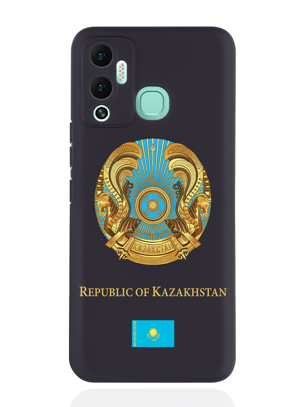 

Чехол SignumCase для Infinix Hot 12 Play Герб Казахстана черный, Разноцветный